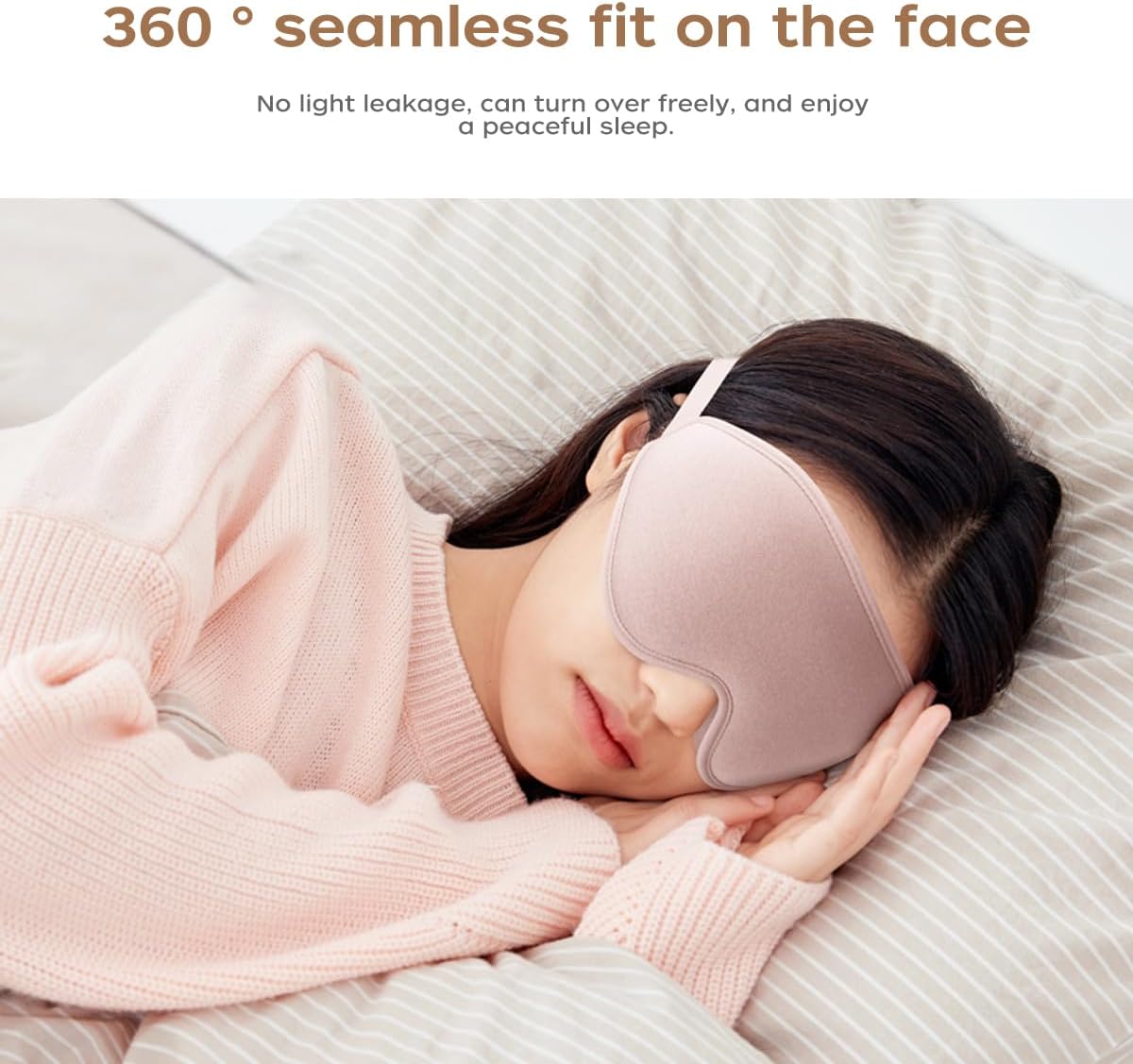 feyiubmen Sleep mask - Safety glasses cover the light at night - silk with foam for a restful sleep