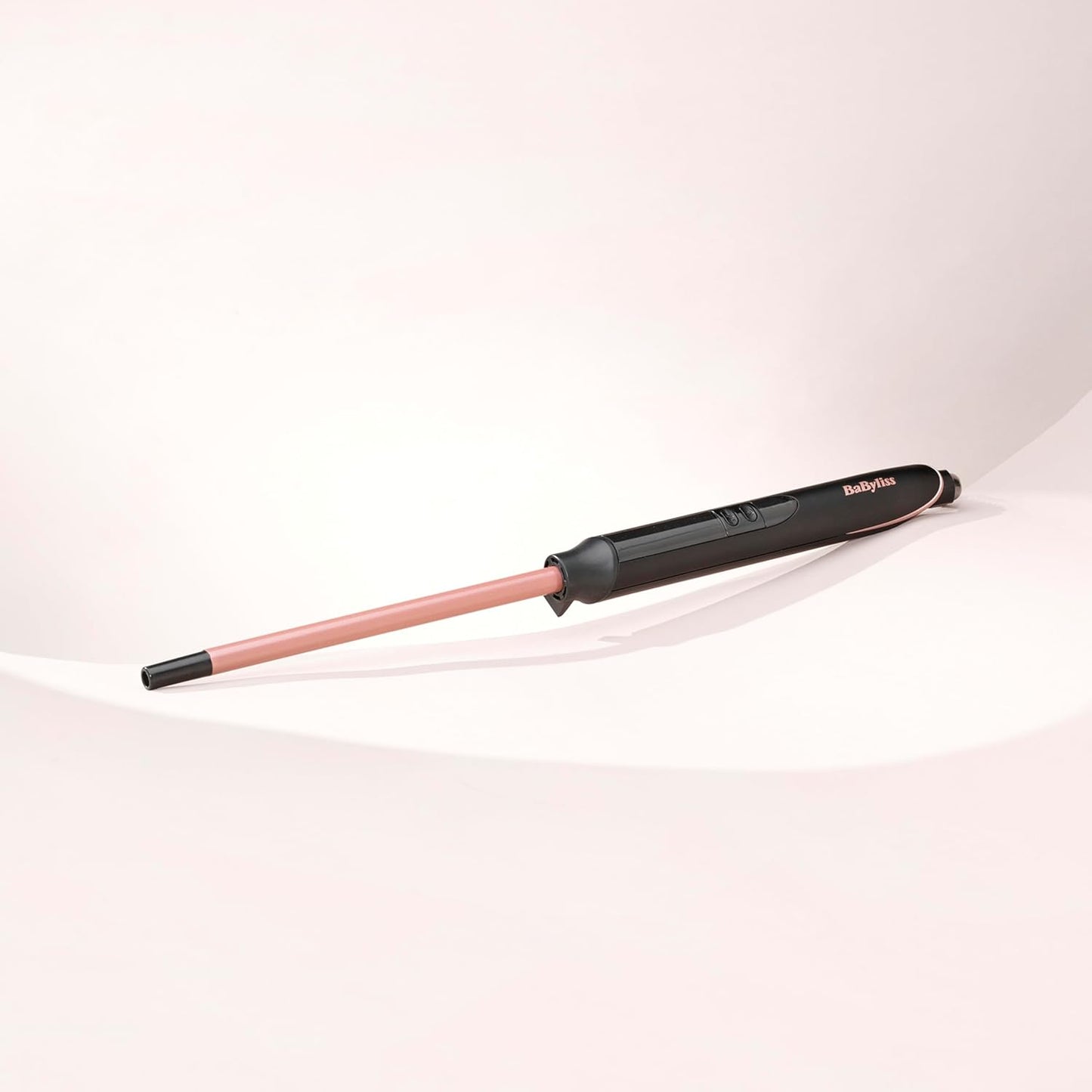 BaByliss 25mm Krultang - Satin Touch Cilinder, 10 Temperatuurinstellingen, Pro Styling Tool met Geïntegreerde Standaard, Zwart & Roze, C325E