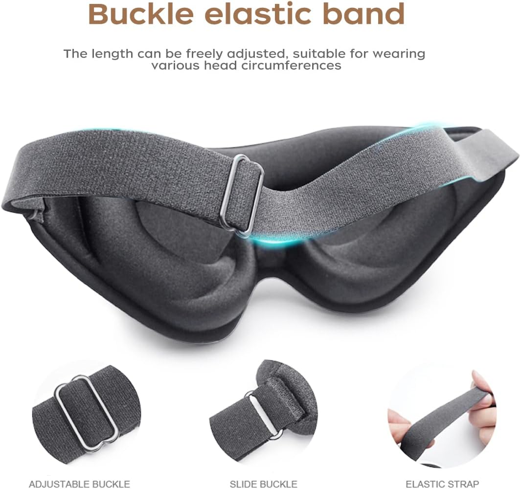 feyiubmen Sleep mask - Safety glasses cover the light at night - silk with foam for a restful sleep