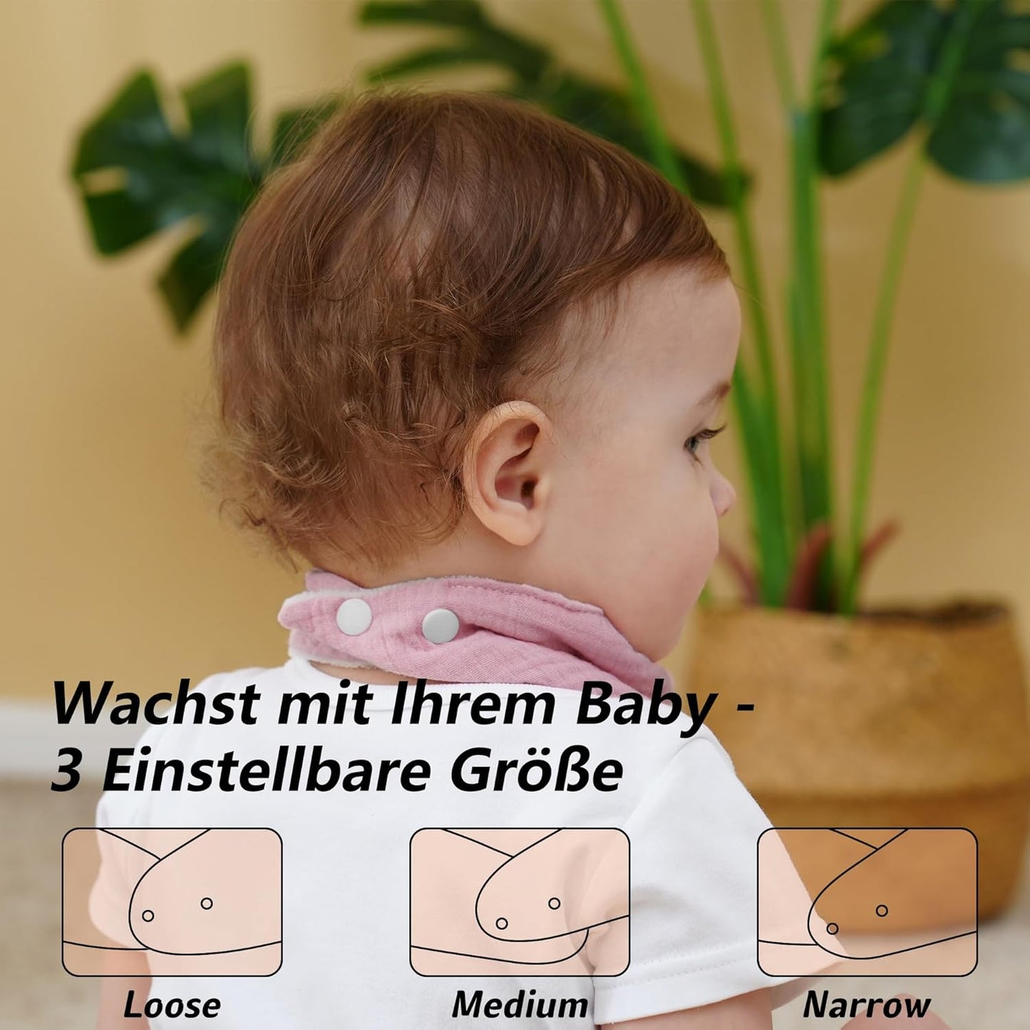 Kewlife gift 6 Stuks Baby Slabbetjes Mousseline katoenen driehoekige halsdoekjes voor baby’s, verstelbaar voor jongens en meisjes.