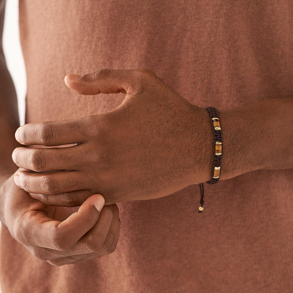 Fossil Roestvrij stalen herenarmband met schuifsluiting
