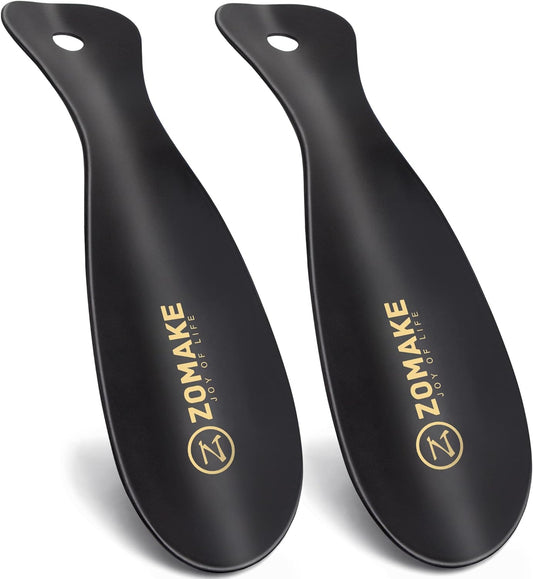 ZOMAKE Metalen Schoenhoorn - 2st Kleine Schoenlepel Luie Schoenhelper,19cm Korte Schoenhoorns Met Haak Voor Mannen Vrouwen Ouderen Kinderen