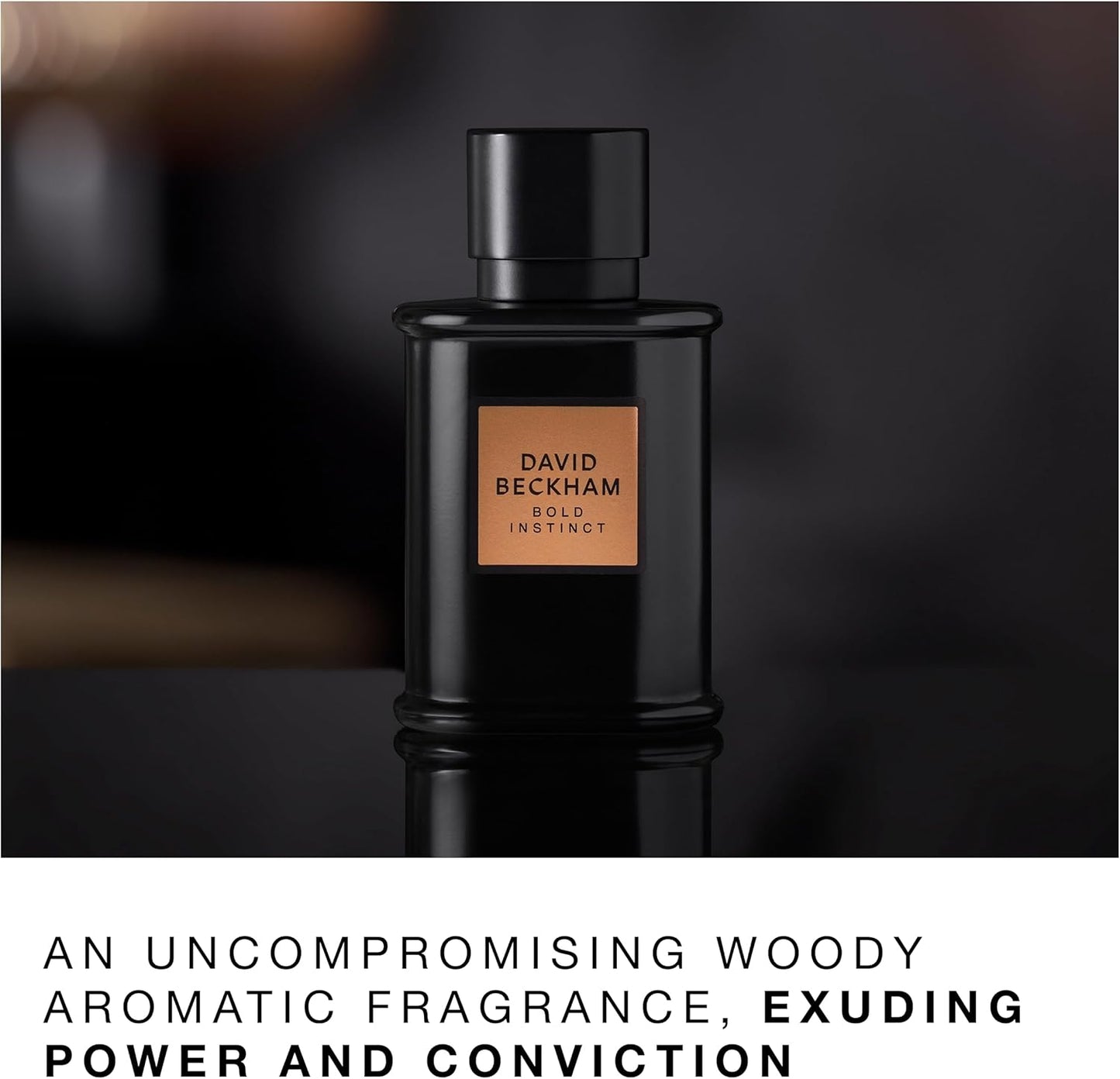 David Beckham Bold Instinct Eau de Parfum for Men, Woody & Aroatic Perfume, Refined Fragrance, Eye-Catching Opaque Black Bottle 75ml (2.5oz)