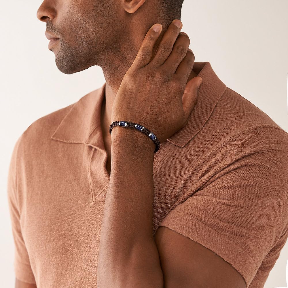 Fossil Roestvrij stalen herenarmband met schuifsluiting