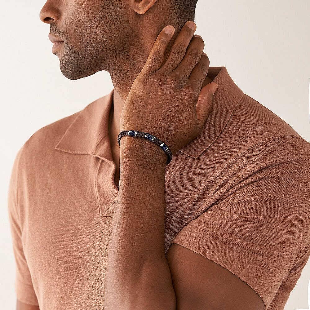Fossil Roestvrij stalen herenarmband met schuifsluiting