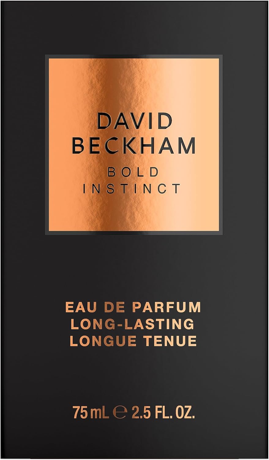 David Beckham Bold Instinct Eau de Parfum for Men, Woody & Aroatic Perfume, Refined Fragrance, Eye-Catching Opaque Black Bottle 75ml (2.5oz)