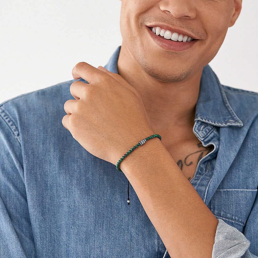 Fossil Roestvrij stalen herenarmband met schuifsluiting