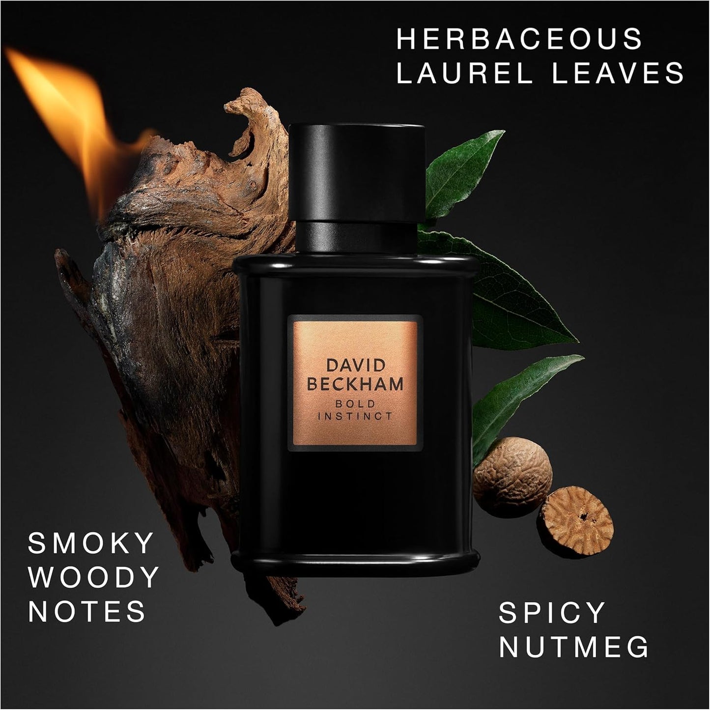 David Beckham Bold Instinct Eau de Parfum for Men, Woody & Aroatic Perfume, Refined Fragrance, Eye-Catching Opaque Black Bottle 75ml (2.5oz)
