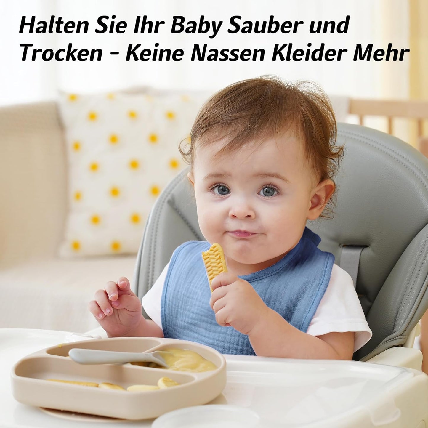 Kewlife gift 6 Stuks Baby Slabbetjes Mousseline katoenen driehoekige halsdoekjes voor baby’s, verstelbaar voor jongens en meisjes.