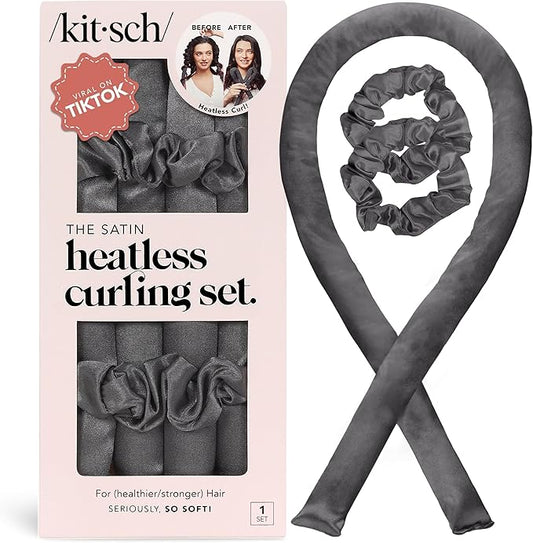 Kitsch Satijnen, hitteloze krulspelden, haarkrulspelden voor kort haar en lang haar, hitteloze krulspelden voor 's nachts, zonder hitte, haarkrulspelden voor hitteloze krullen, haarkrulspelden