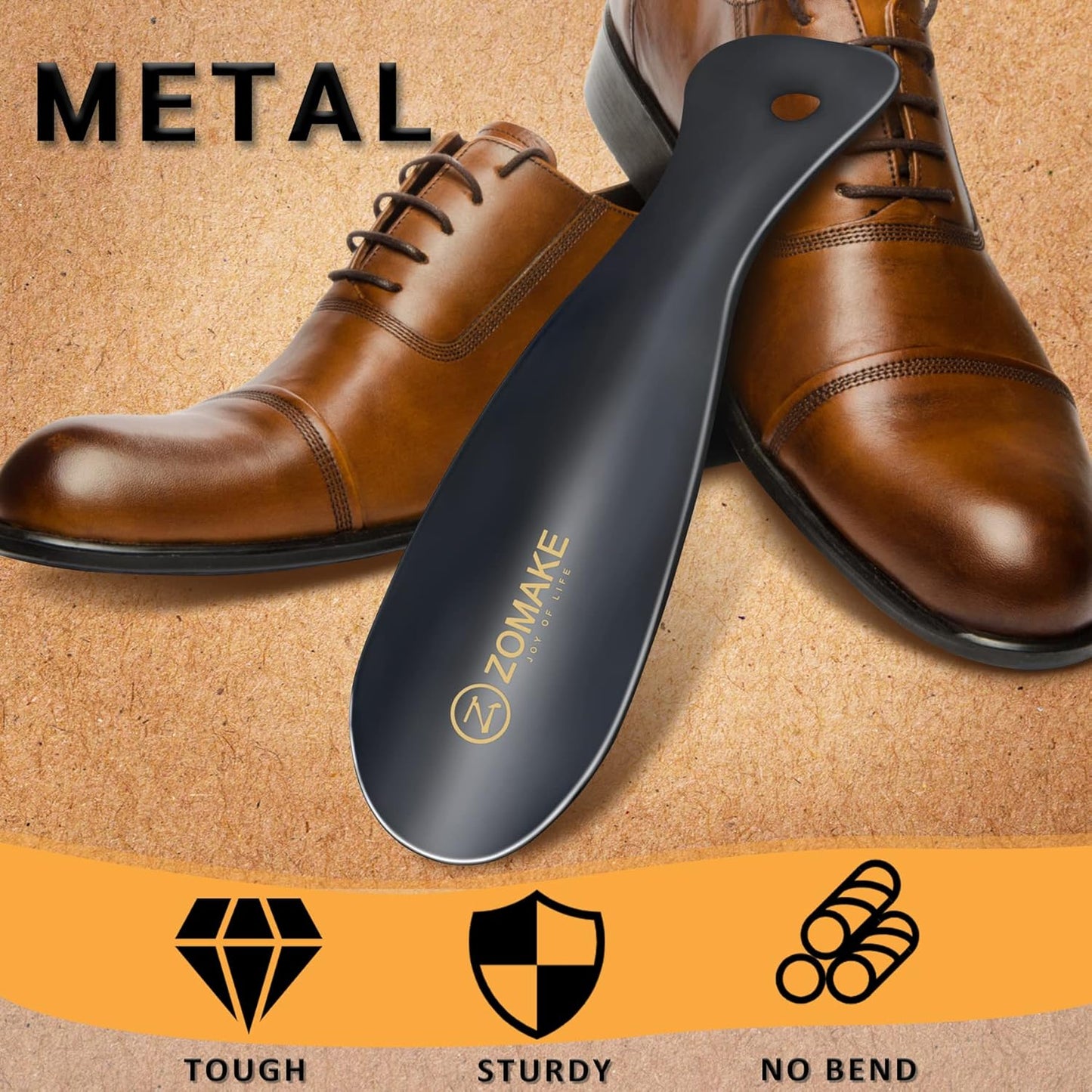 ZOMAKE Metalen Schoenhoorn - 2st Kleine Schoenlepel Luie Schoenhelper,19cm Korte Schoenhoorns Met Haak Voor Mannen Vrouwen Ouderen Kinderen