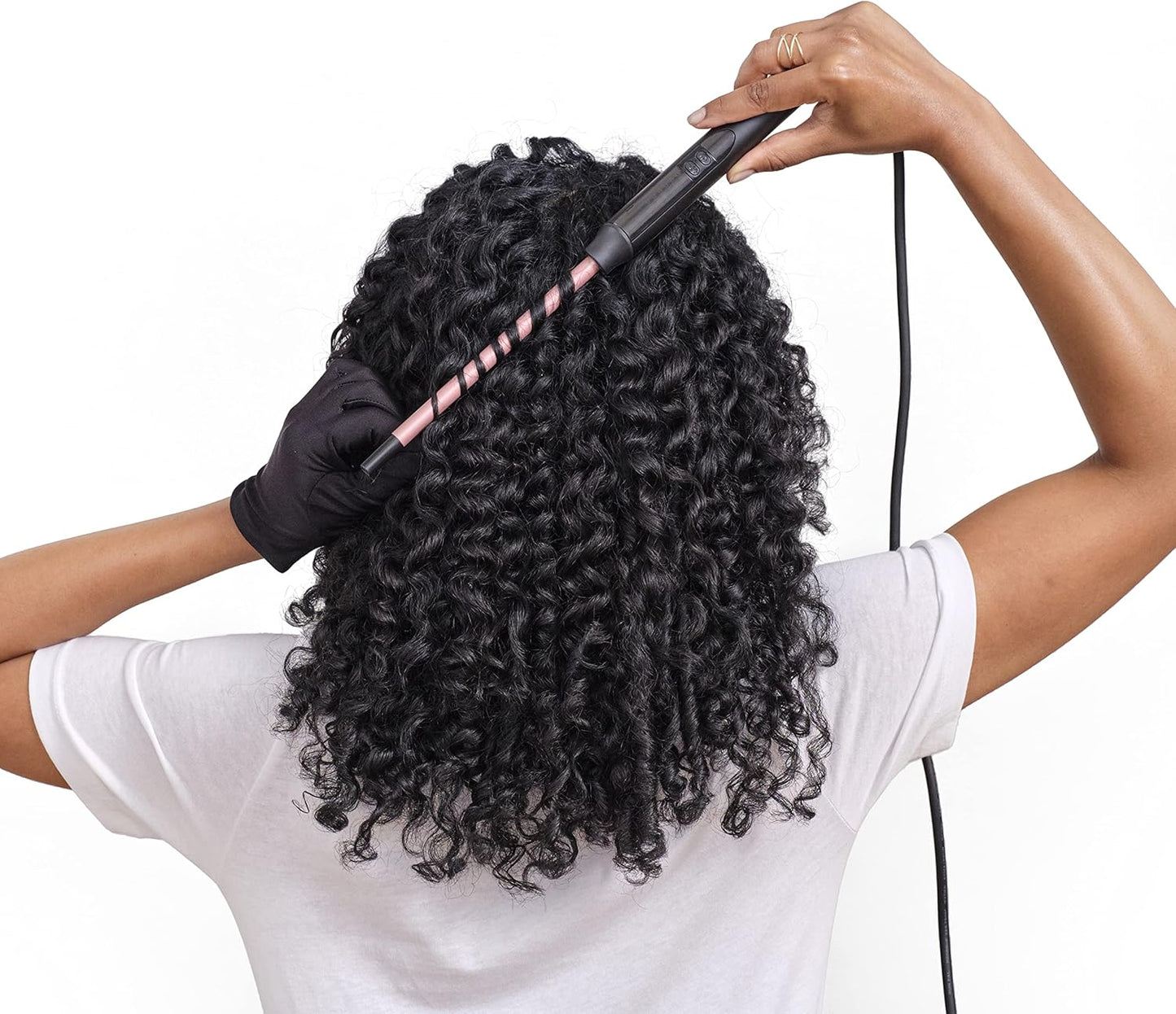 BaByliss 25mm Krultang - Satin Touch Cilinder, 10 Temperatuurinstellingen, Pro Styling Tool met Geïntegreerde Standaard, Zwart & Roze, C325E