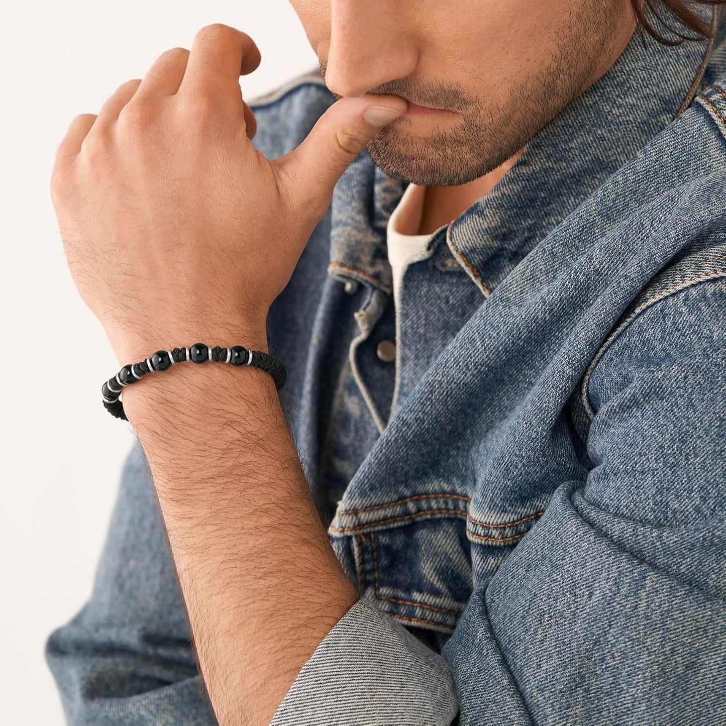 Fossil Roestvrij stalen herenarmband met schuifsluiting