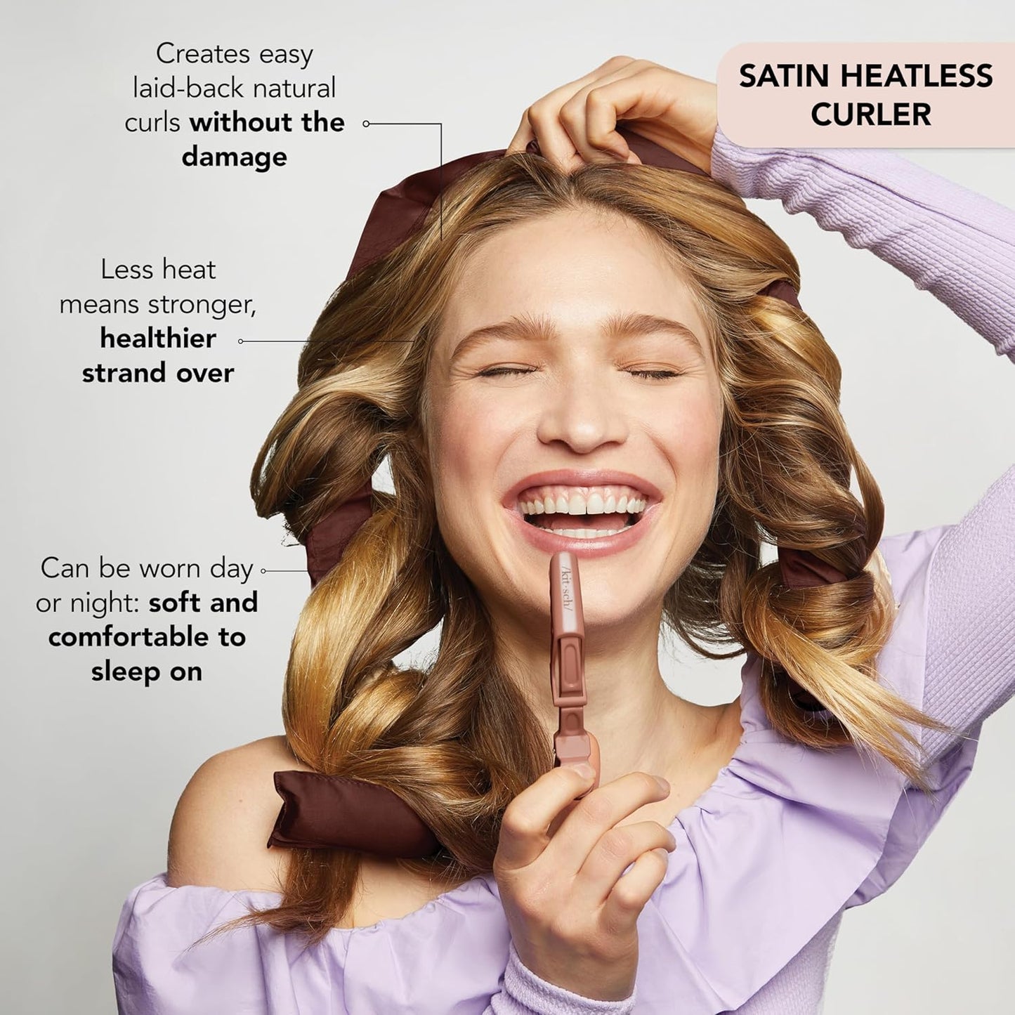 Kitsch Satijnen, hitteloze krulspelden, haarkrulspelden voor kort haar en lang haar, hitteloze krulspelden voor 's nachts, zonder hitte, haarkrulspelden voor hitteloze krullen, haarkrulspelden